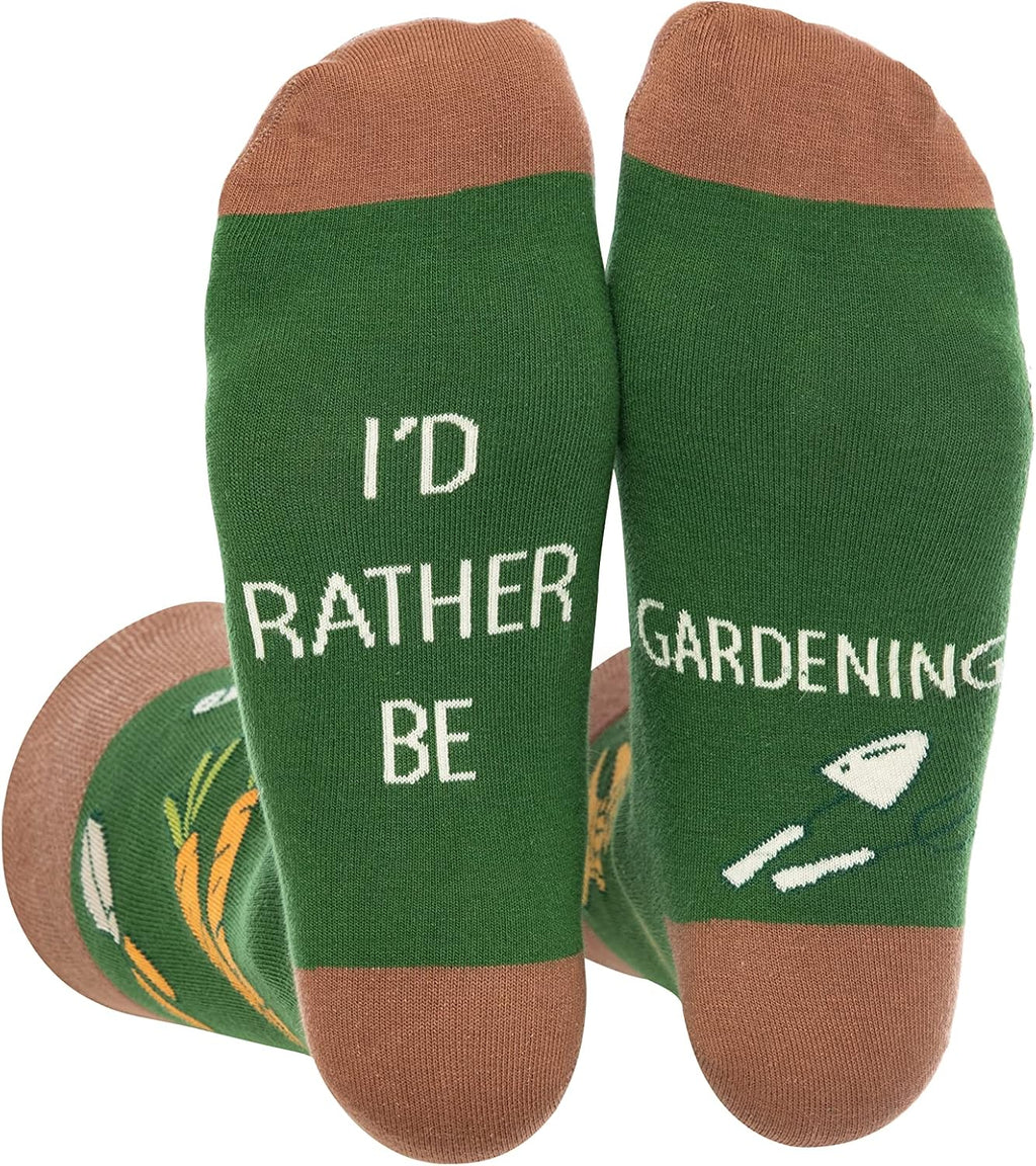 I'd Rather Be Gardening Hobby Funny Novelty Socks