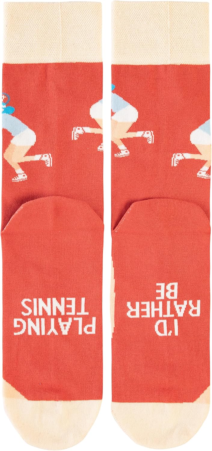 I'd Rather Be Playing Tennis Funny Novelty Socks