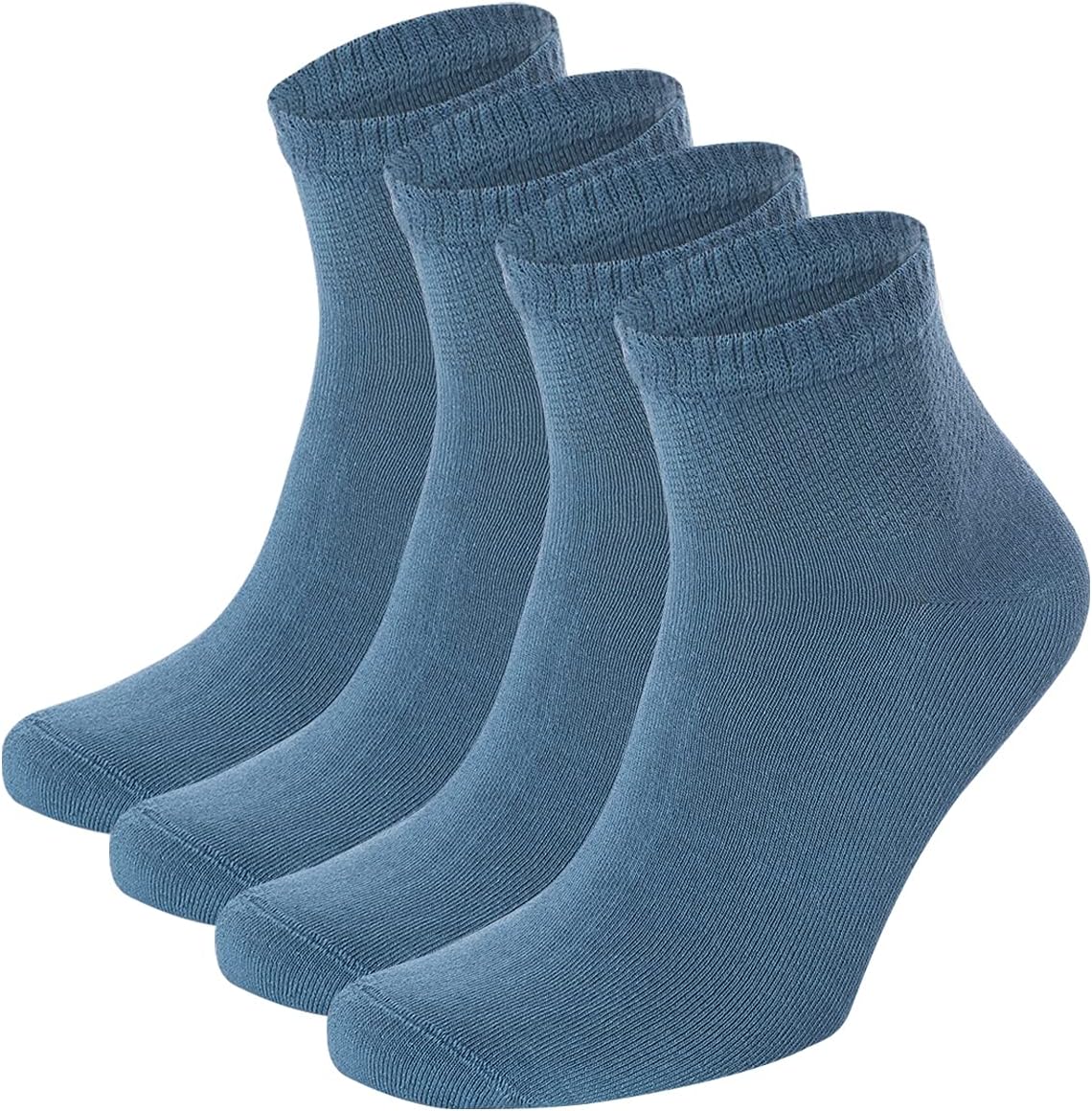 Salt & Vinegar Mens & Womens Bamboo Diabetic Crew & Ankle Socks, 3 Pack, Loose Fit, Wide, Stretchy, Seamless Toe, UK Size 4-7 & 7-11