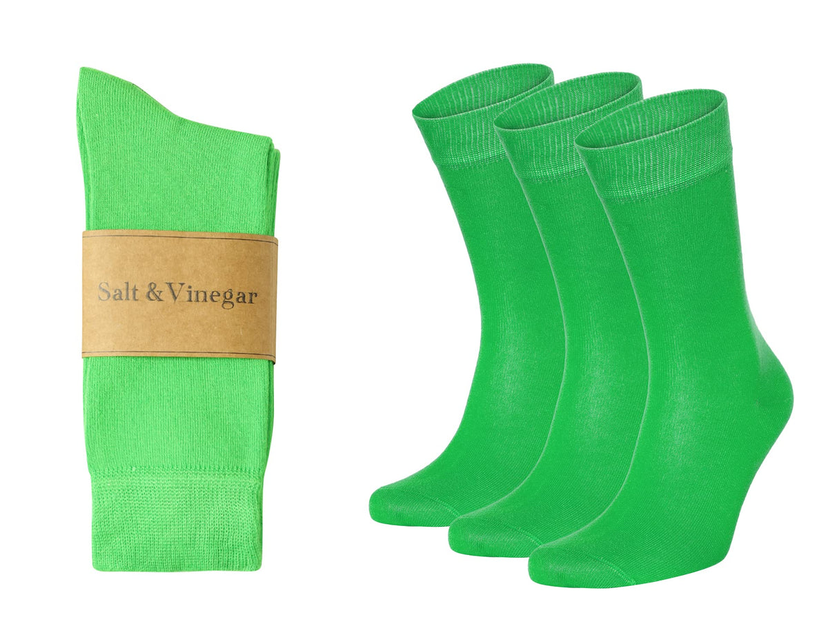 Salt & Vinegar Mens & Womens Bamboo Socks, 3 Pack Dress Socks, Soft Comfy Natural, Seamless Toe, UK Size 4-7 & 7-11