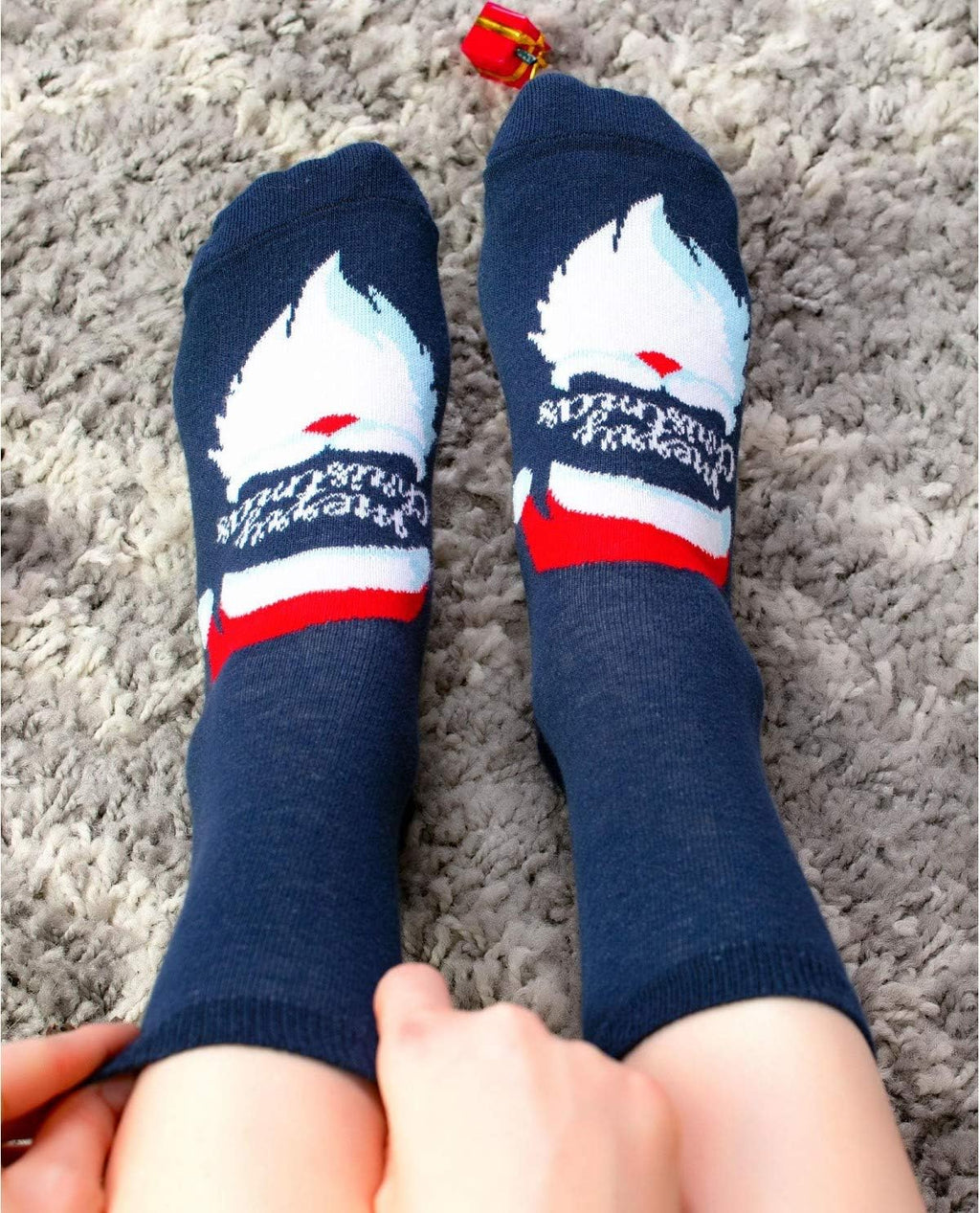 Santa Christmas Unisex Socks Navy