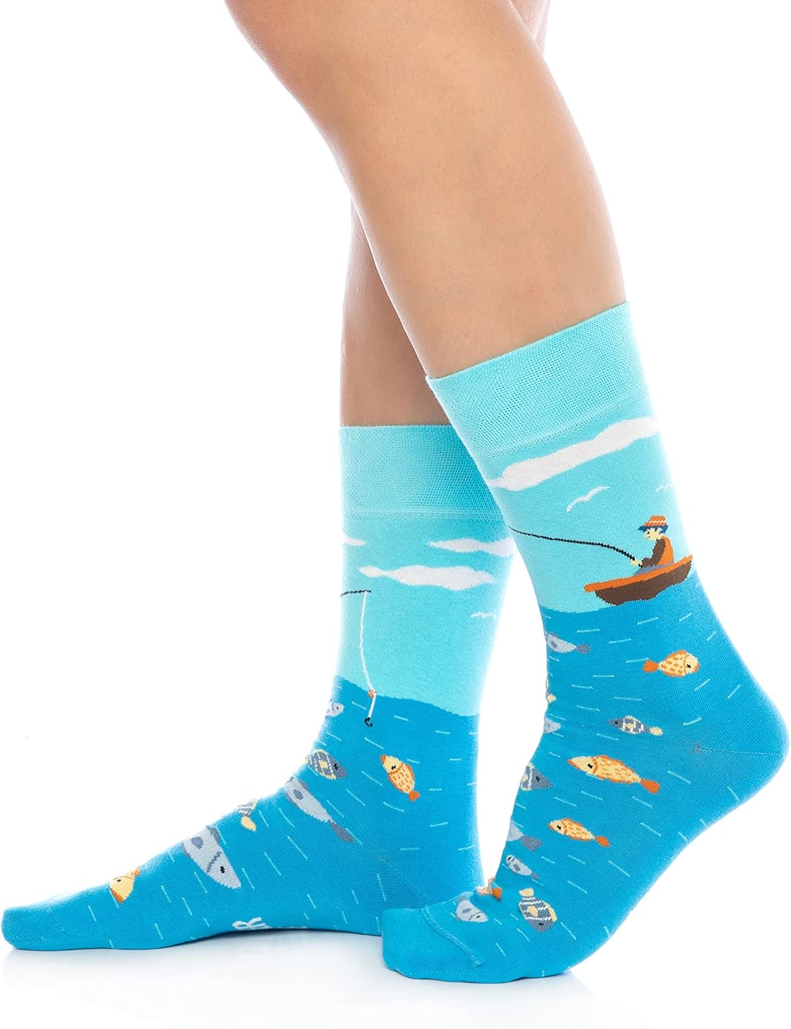 I'd Rather Be Fishing Hobby Funny Novelty Socks