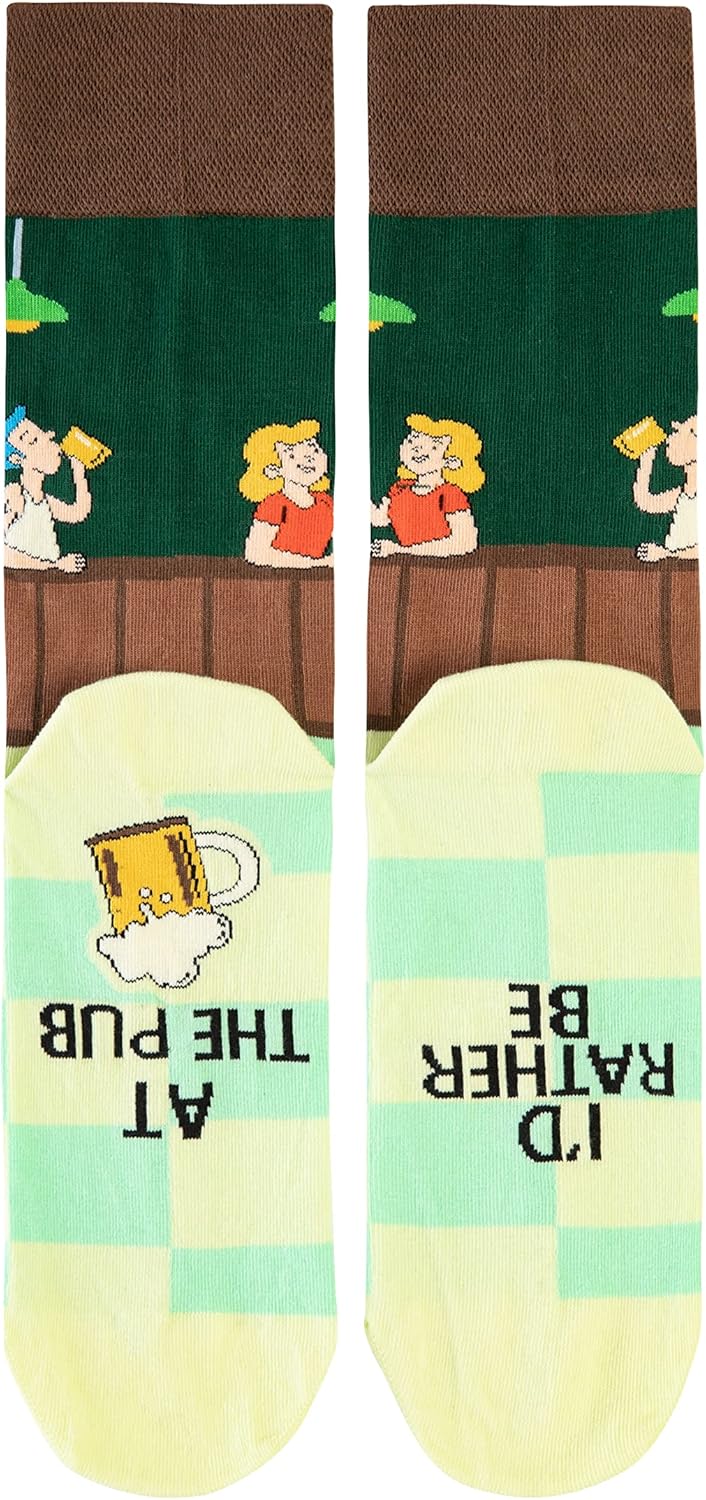I'd Rather Be Pub Lover Funny Novelty Socks