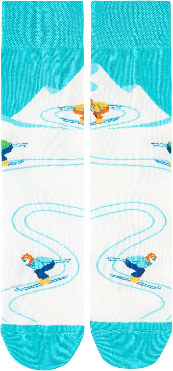 I'd Rather Be Skiing Hobby Funny Novelty Socks