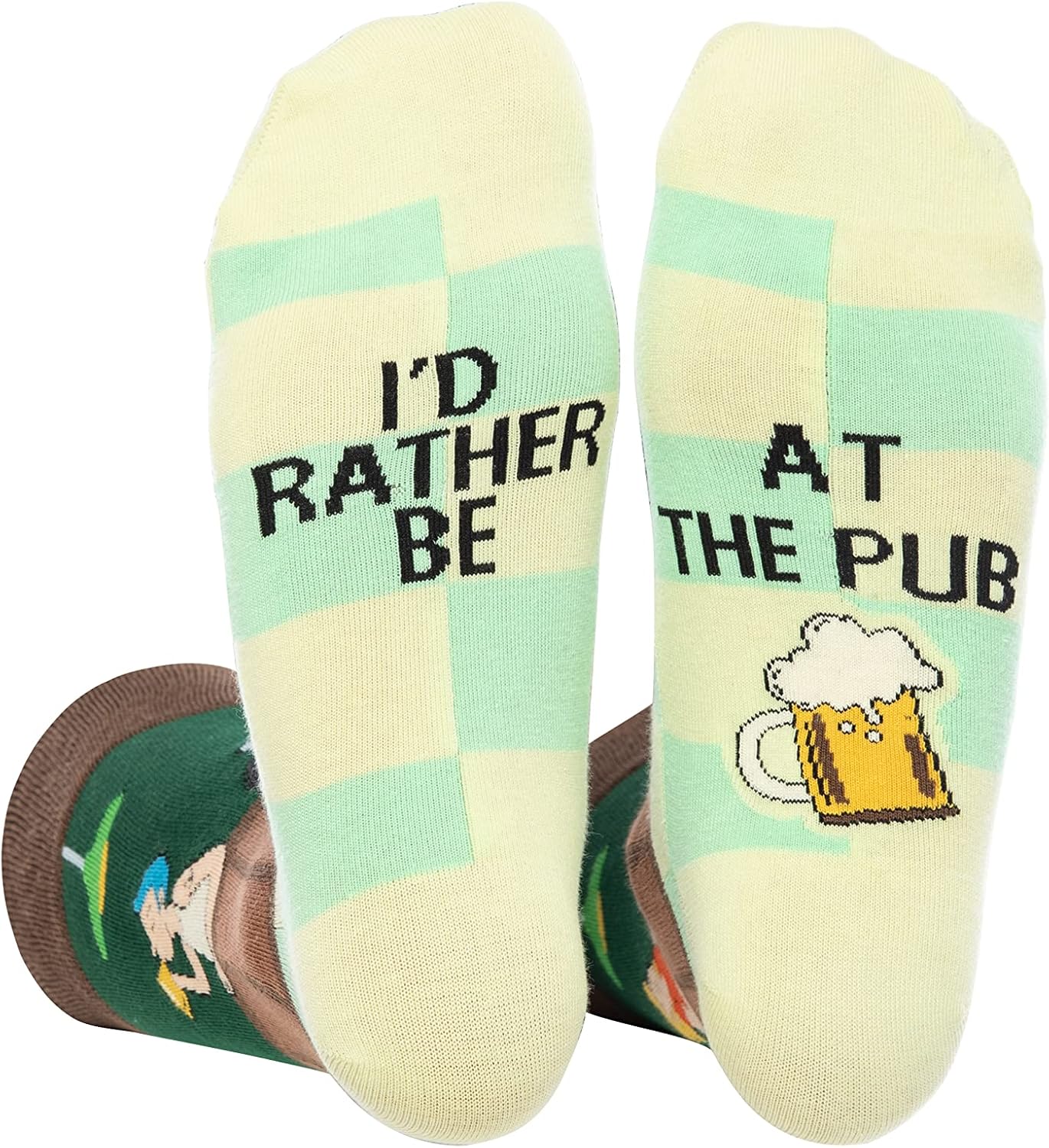 I'd Rather Be Pub Lover Funny Novelty Socks
