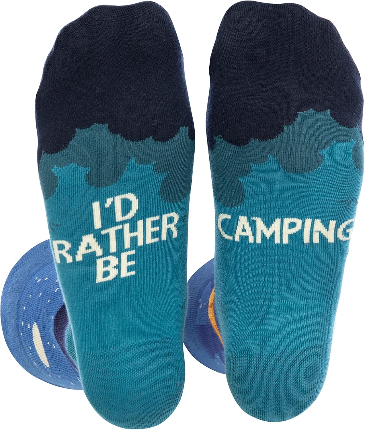 I'd Rather Be Camping Hobby Funny Novelty Socks