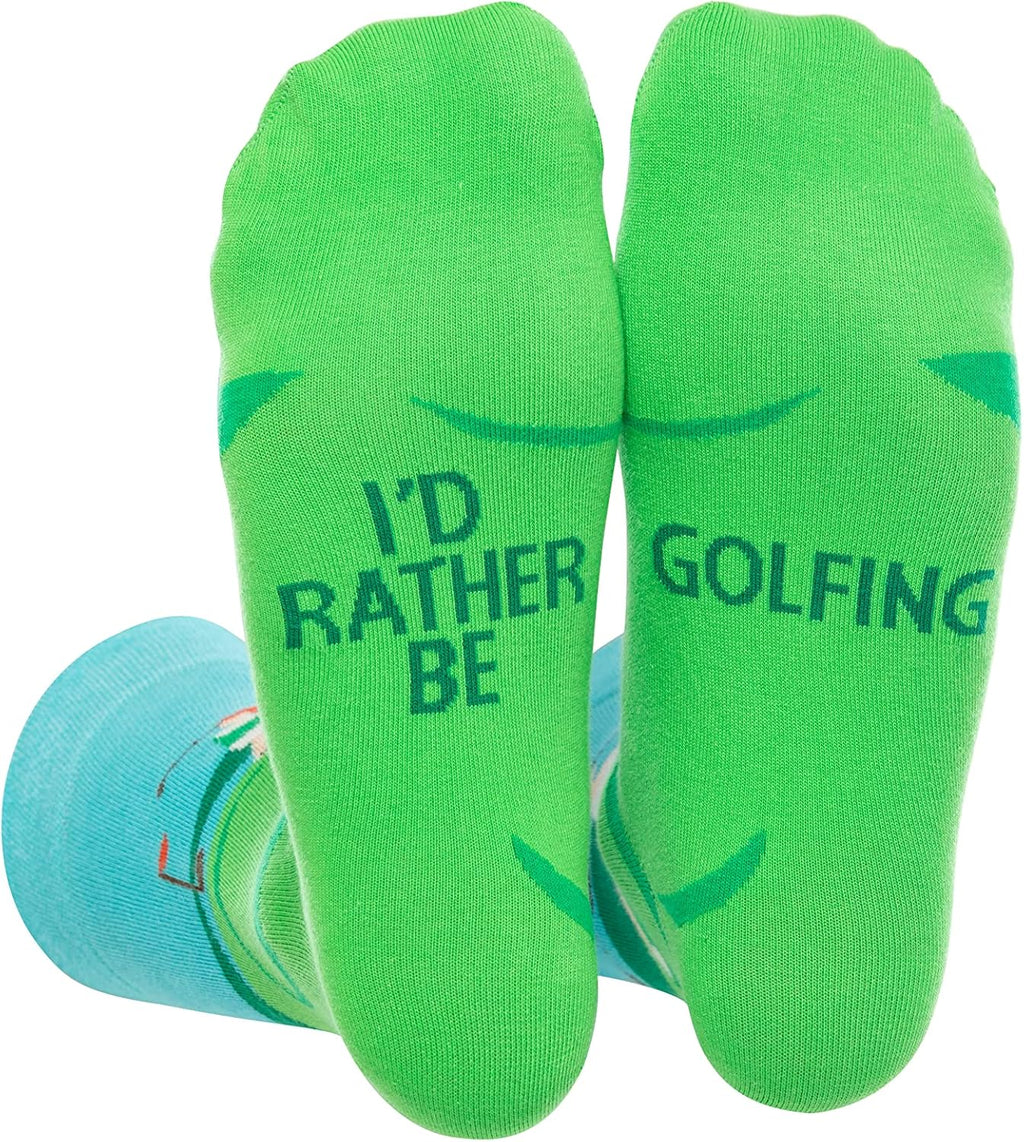 I'd Rather Be Golfing Hobby Funny Novelty Socks