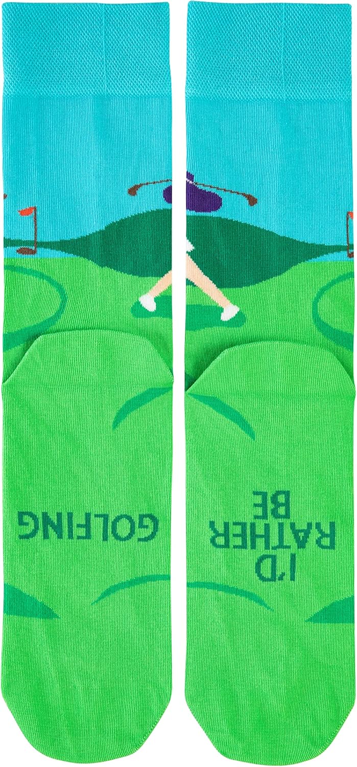 I'd Rather Be Golfing Hobby Funny Novelty Socks