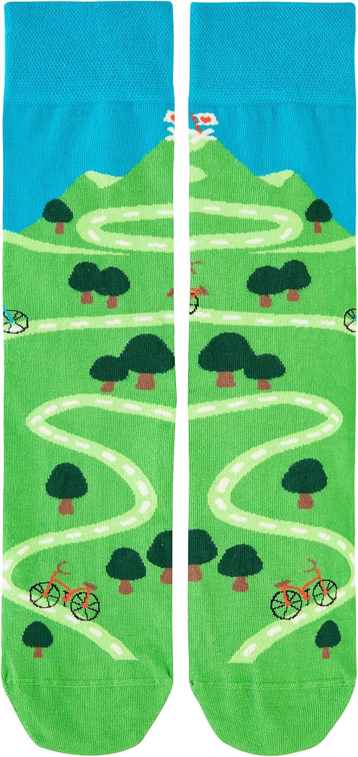 I'd Rather Be Biking Hobby Funny Novelty Socks