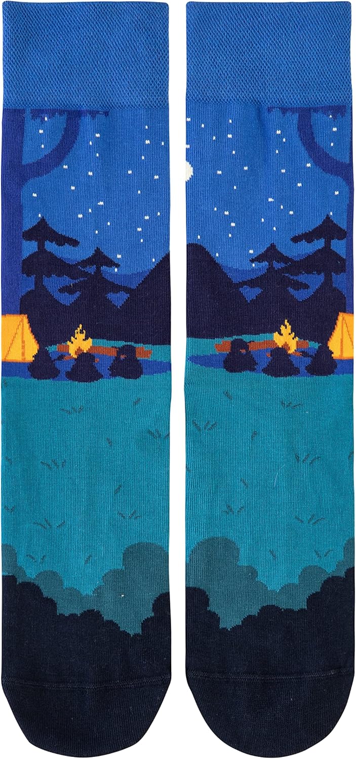 I'd Rather Be Camping Hobby Funny Novelty Socks