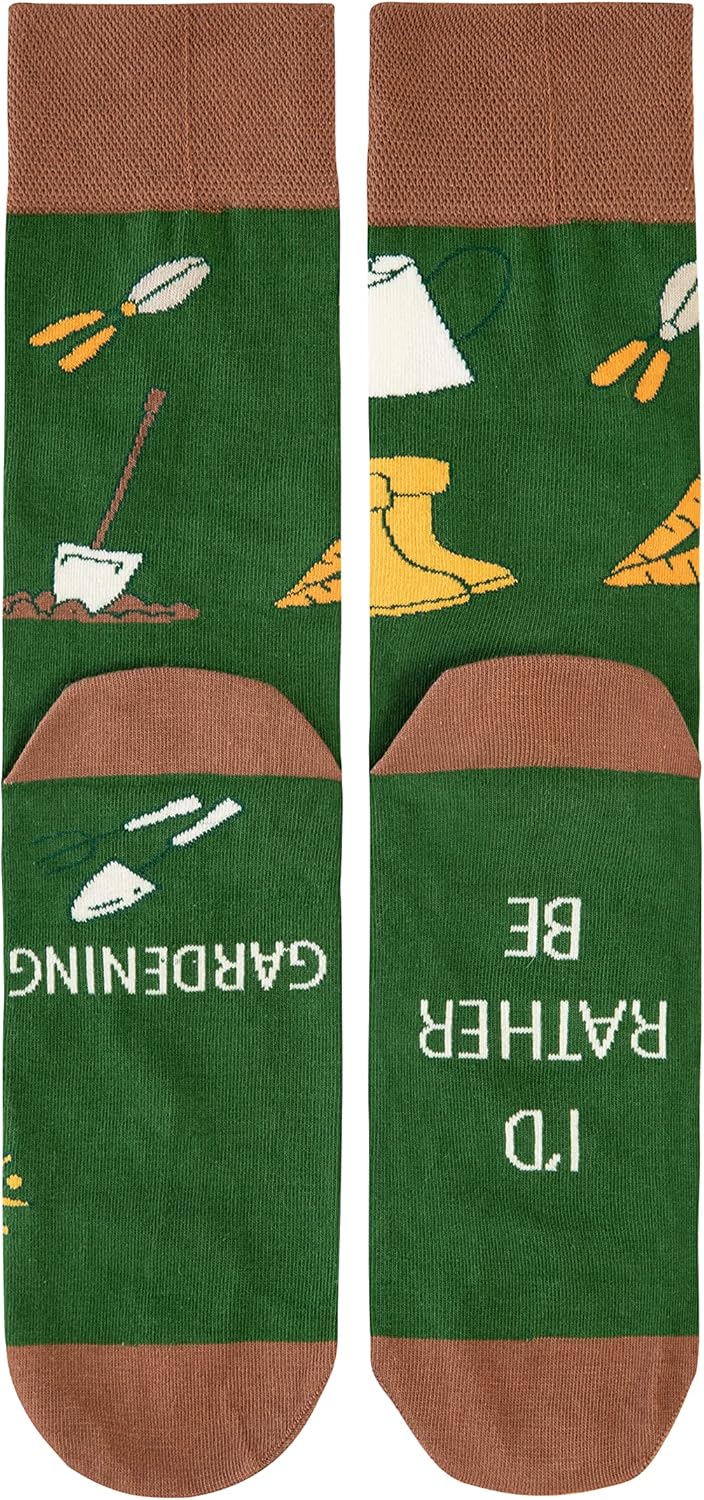 I'd Rather Be Gardening Hobby Funny Novelty Socks