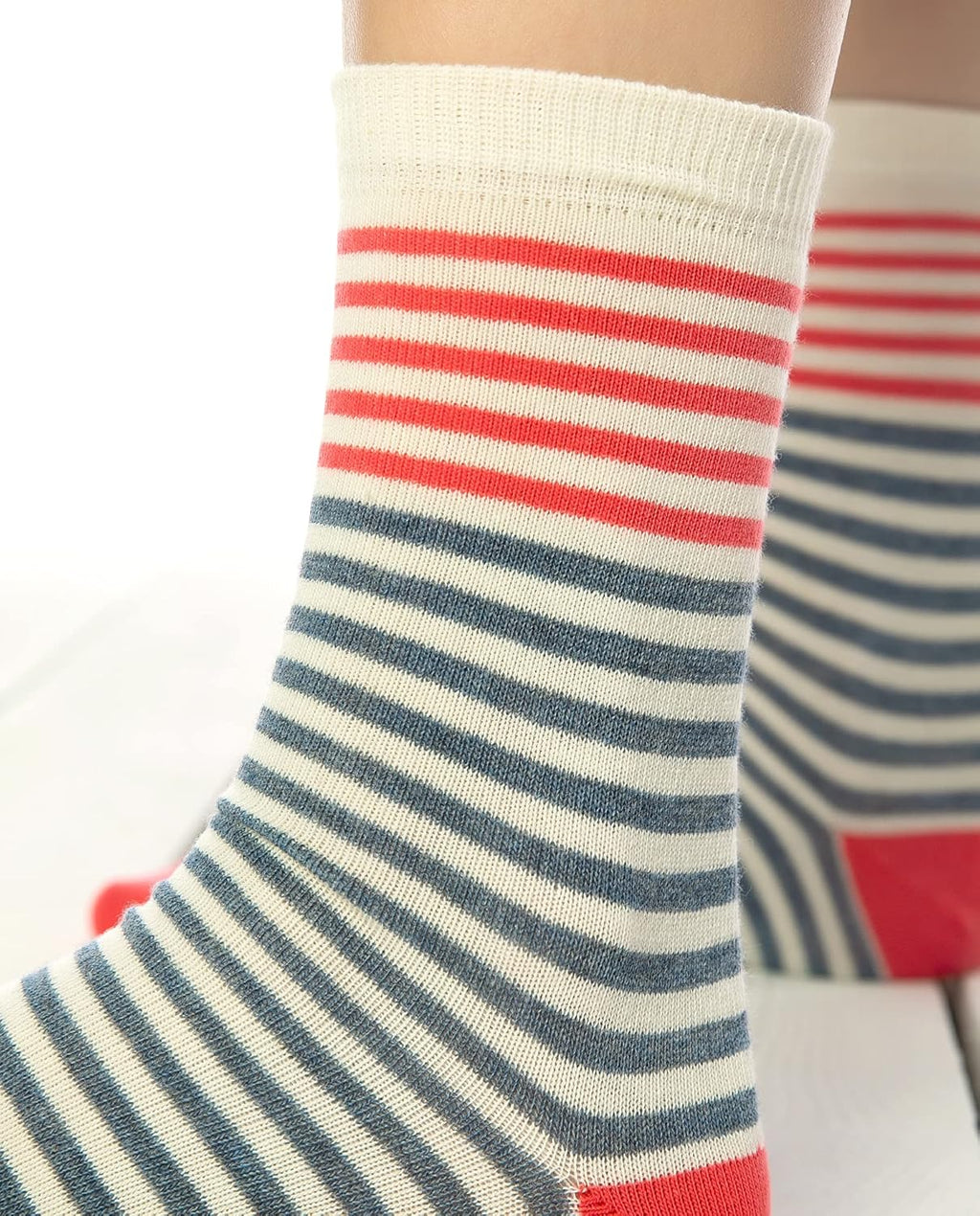 Pink and Blue Striped Funky Socks