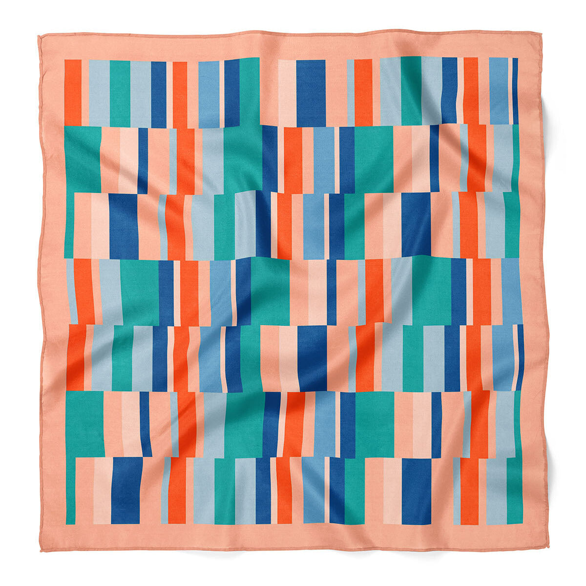 Geometric Pattern Satin Bandana Scarf |Multicolour