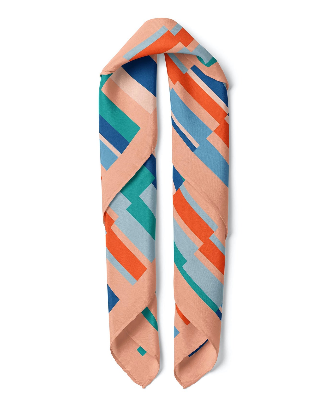 Geometric Pattern Satin Bandana Scarf |Multicolour