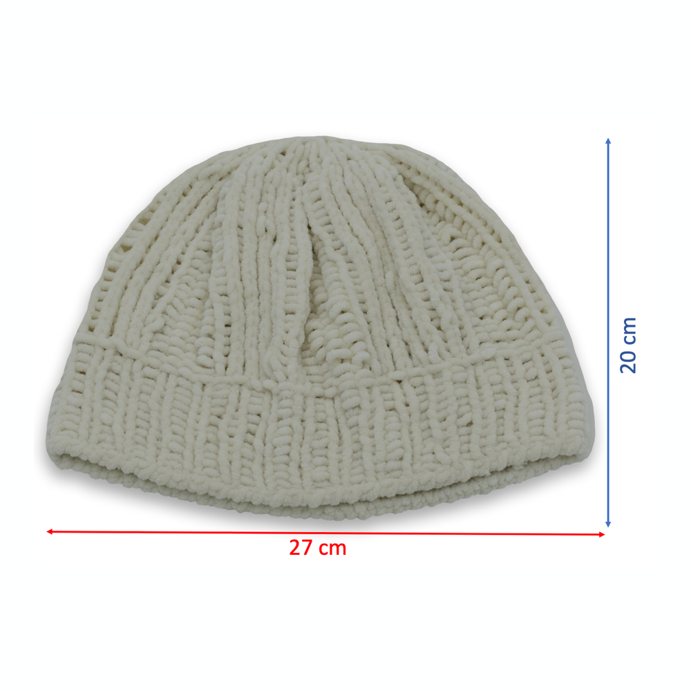 Velvety Soft Beanie Hat | Ecru