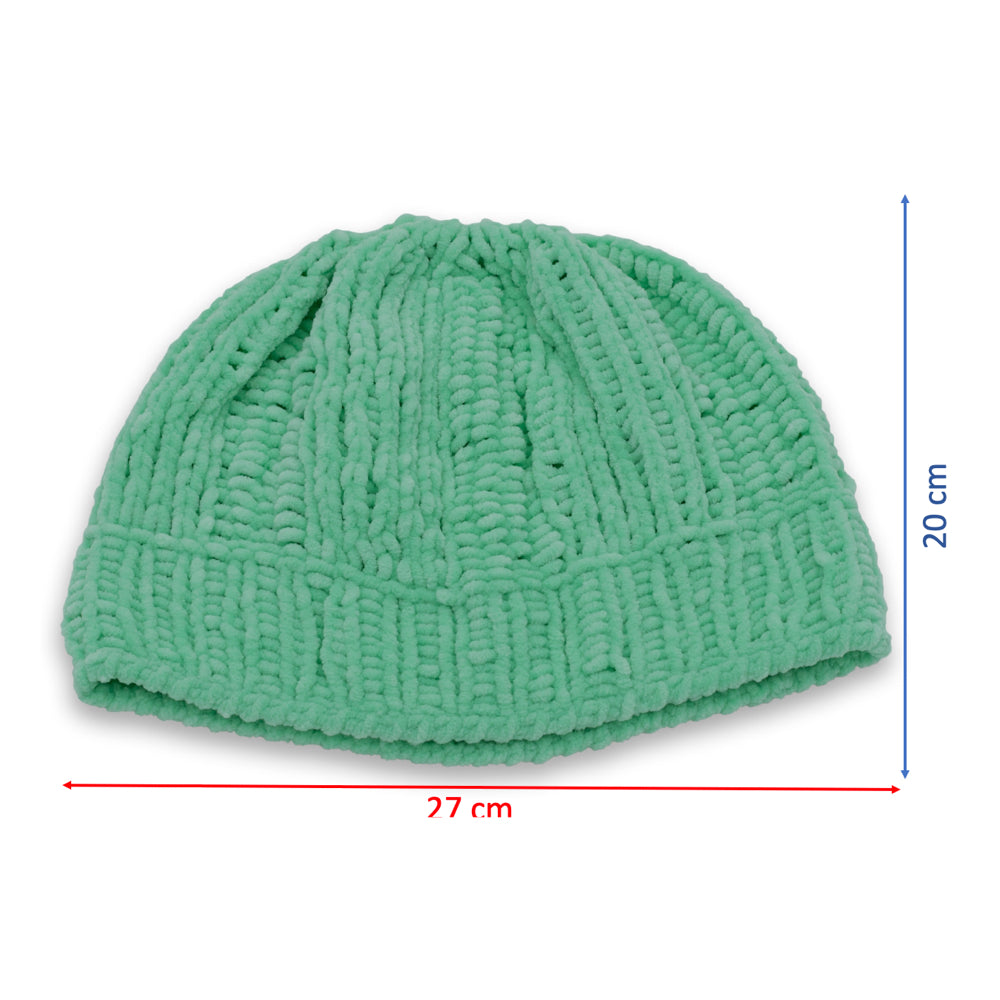 Velvety Soft Beanie Hat | Green