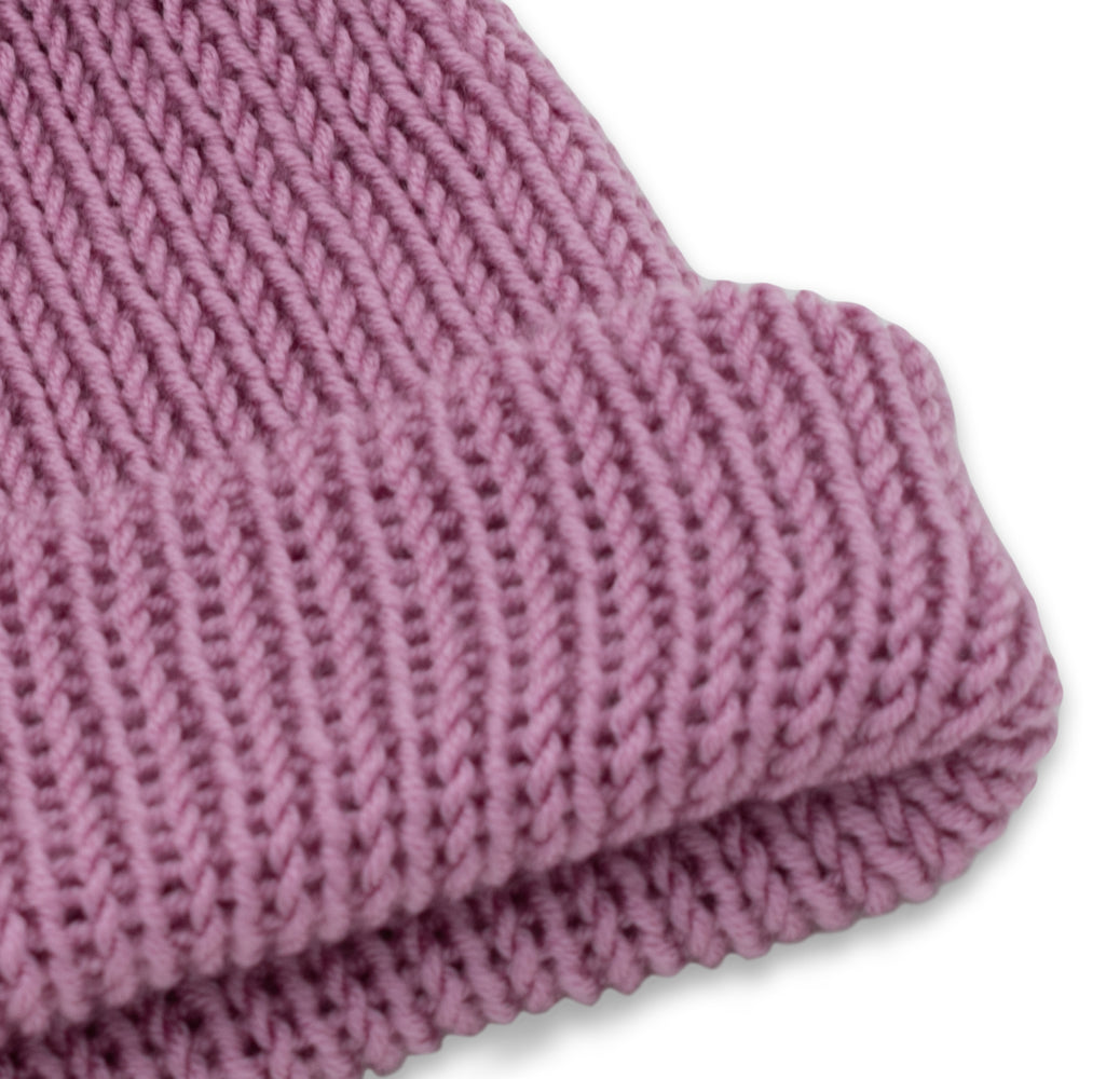 Kids Double-faced Beanie Hat | Dusty Rose