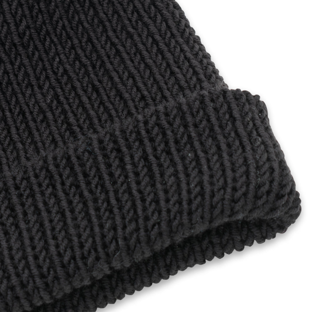 Kids Double-faced Beanie Hat | Black