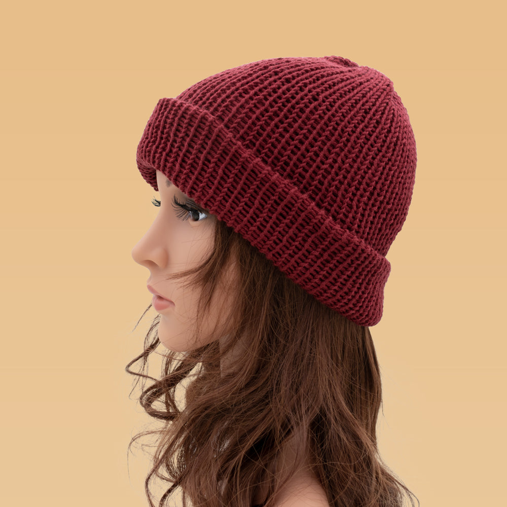 Unisex Double-faced Beanie Hat | Black