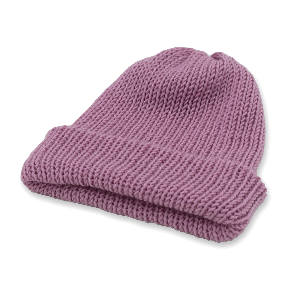 Kids Double-faced Beanie Hat | Dusty Rose