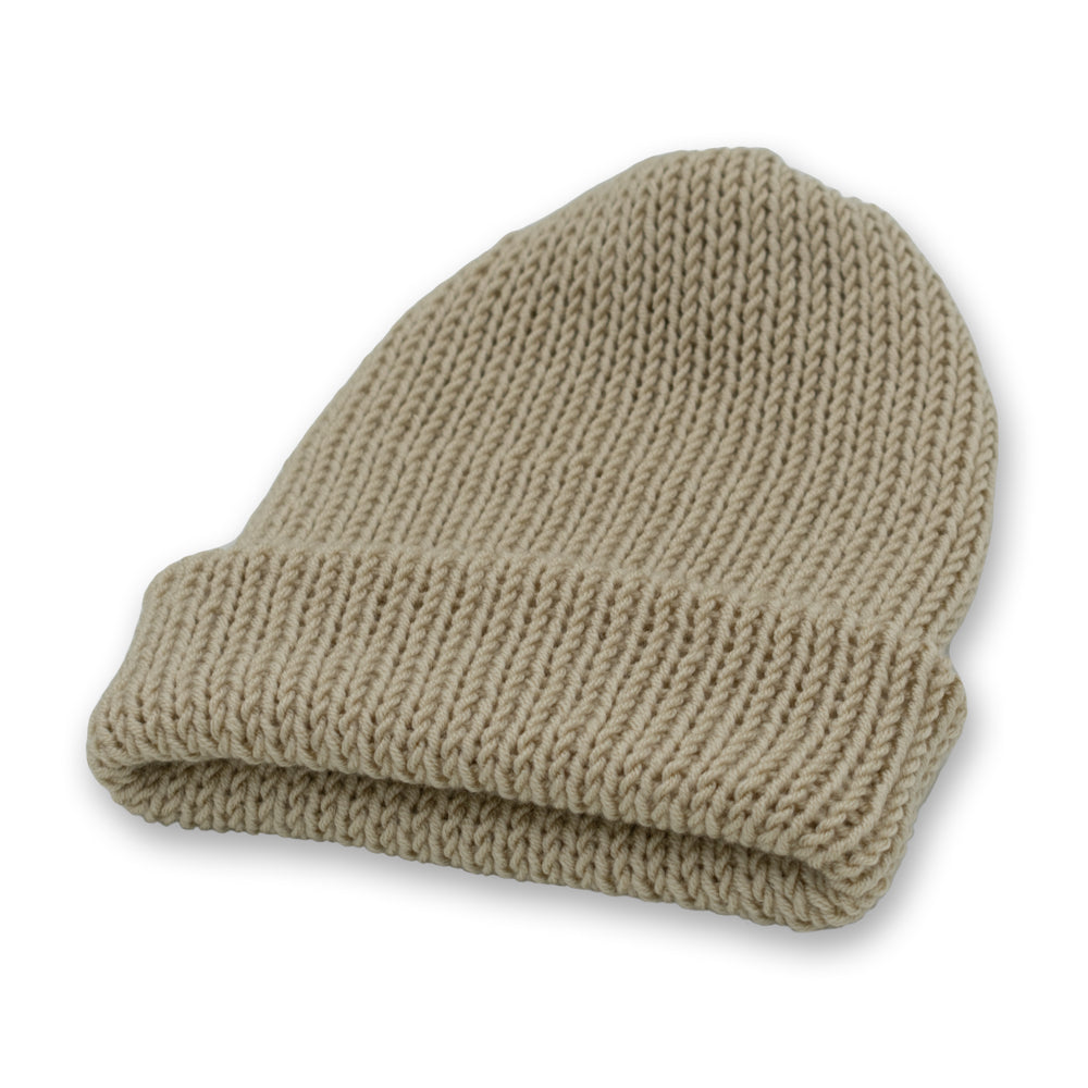 Kids Double-faced Beanie Hat | Beige