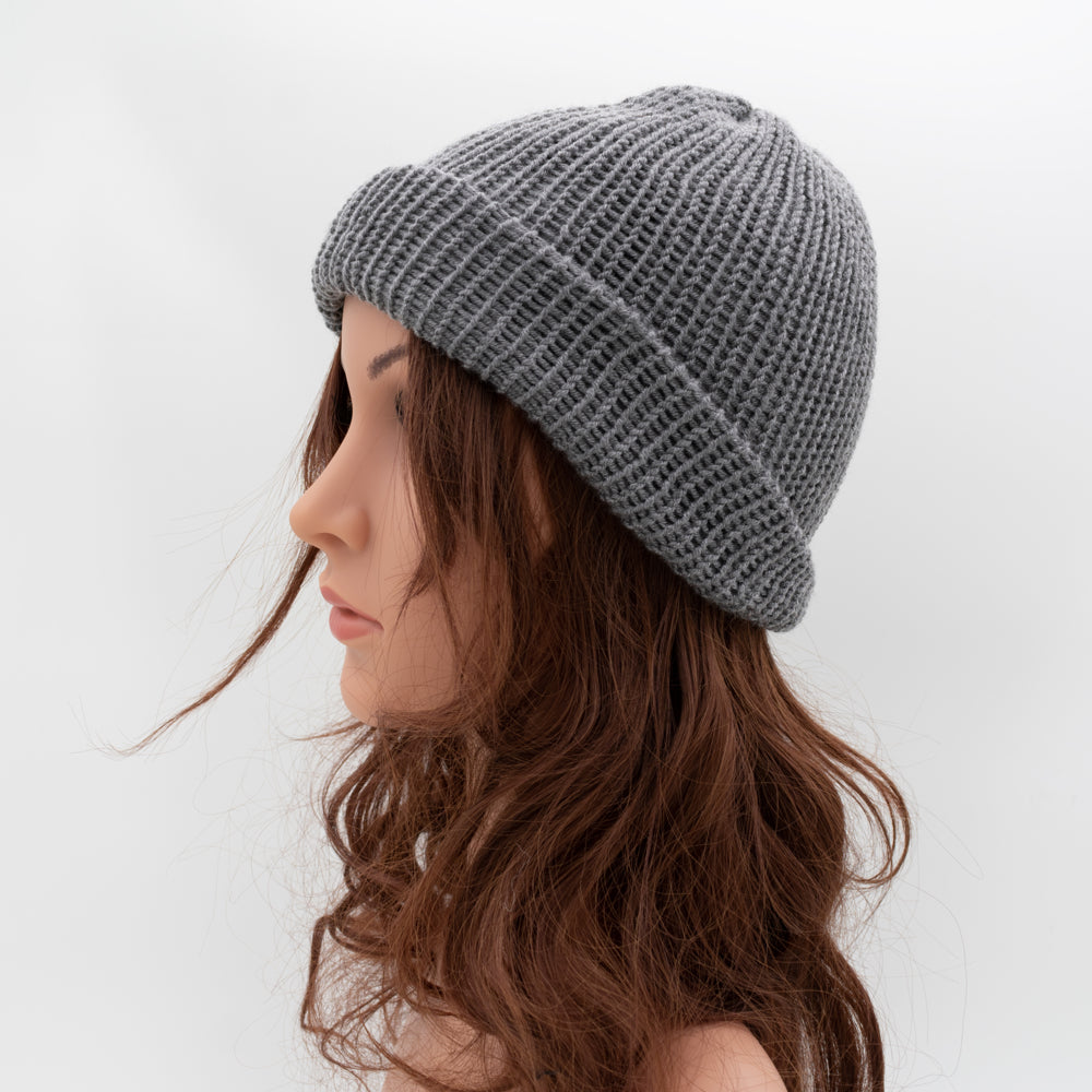 Unisex Double-faced Beanie Hat | Black
