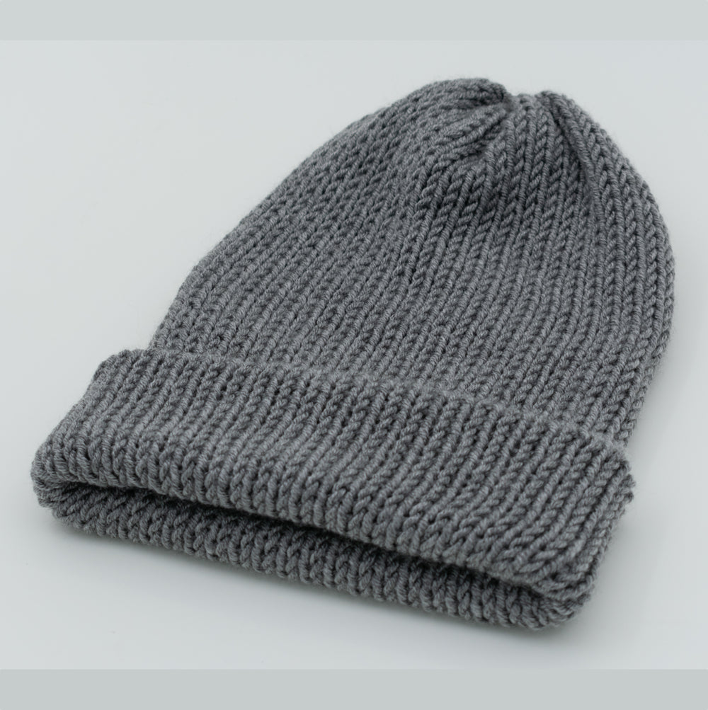 Kids Double-faced Beanie Hat | Grey