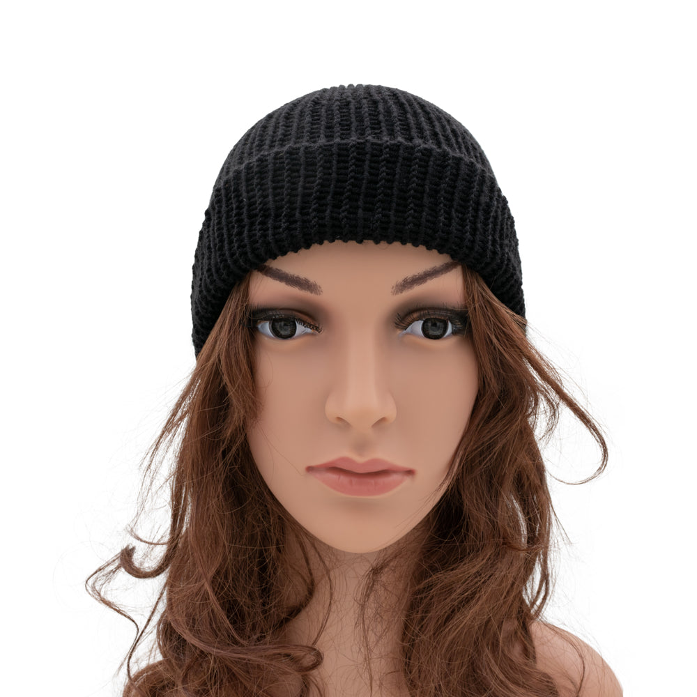 Unisex Double-faced Beanie Hat | Black