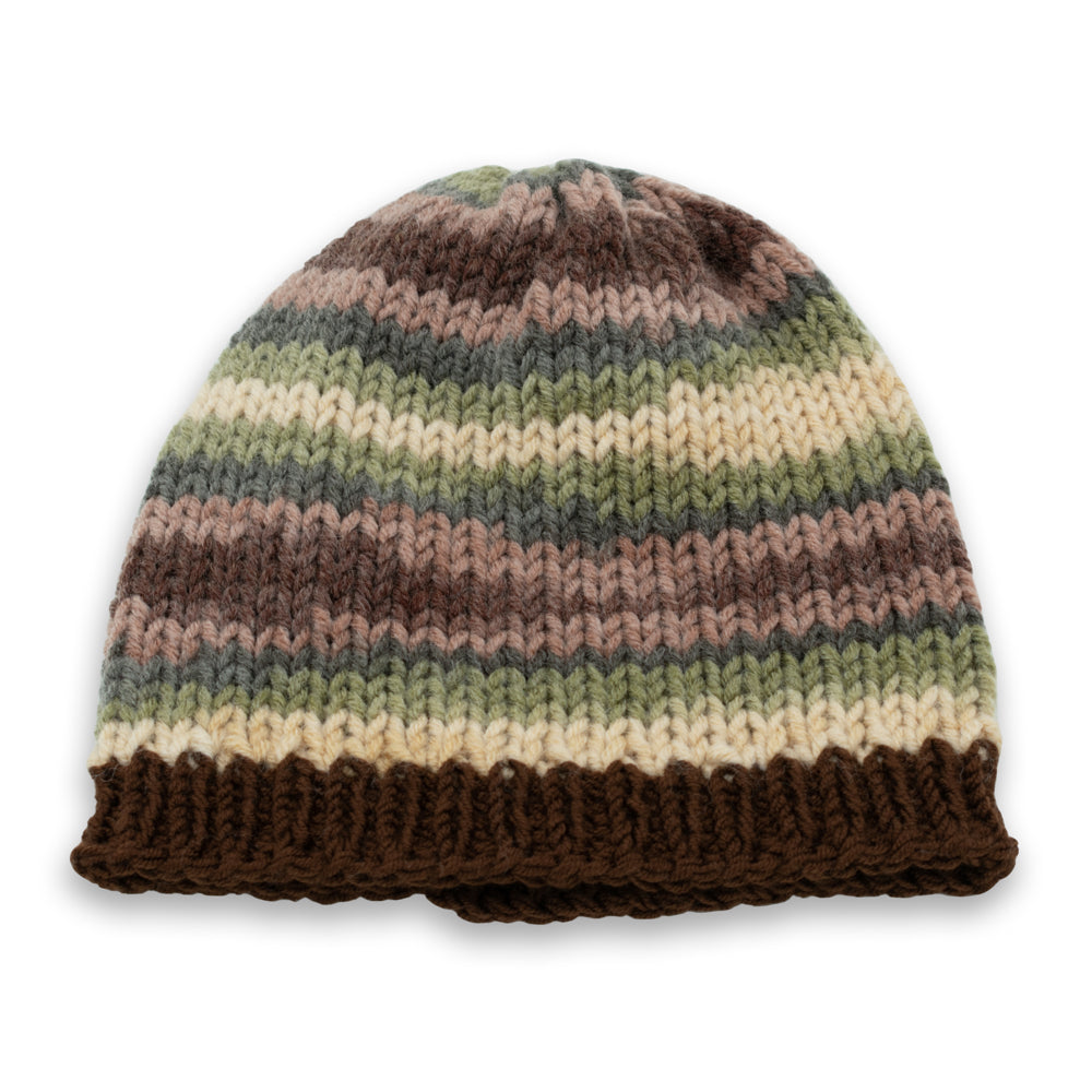 Chunky Beanie Winter Hat | Mint & Pink