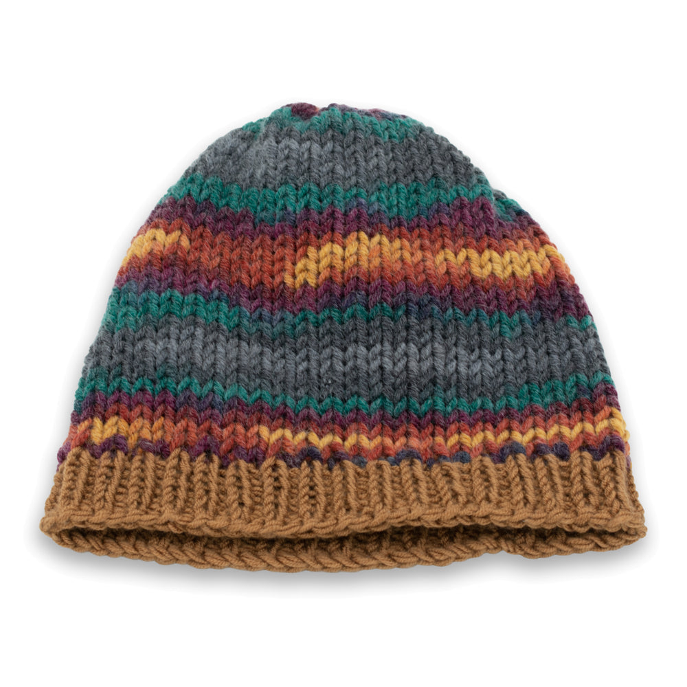 Chunky Beanie Winter Hat | Mint & Pink