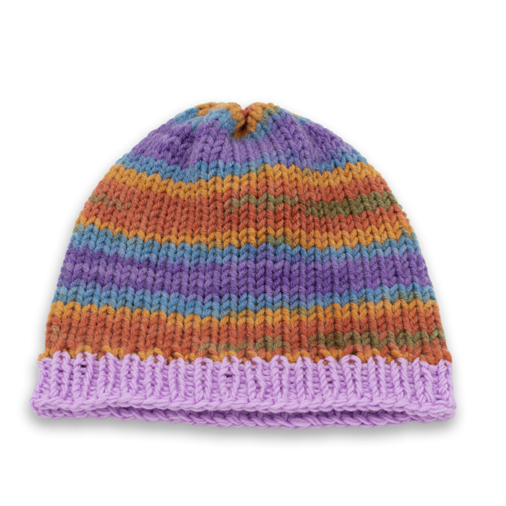 Chunky Beanie Winter Hat | Mint & Pink