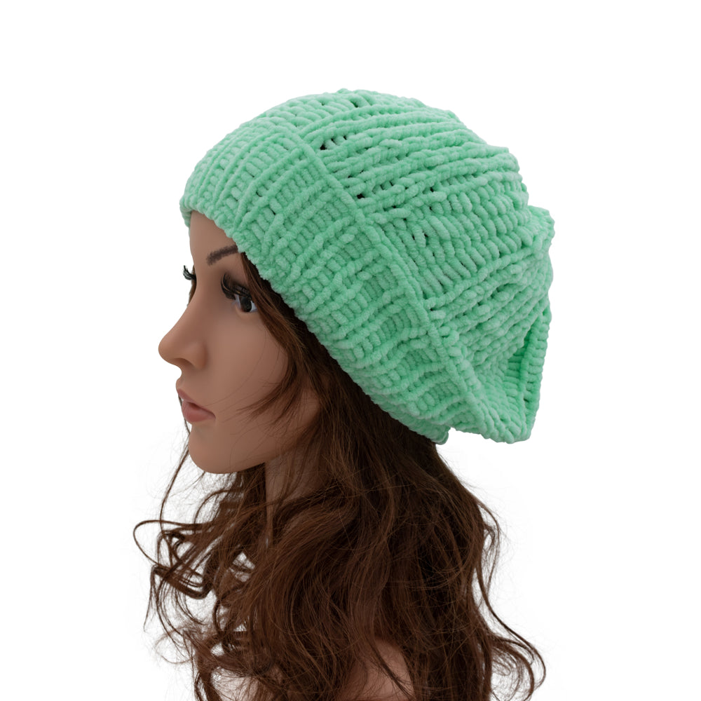 Velvety Soft Beanie Hat | Purple