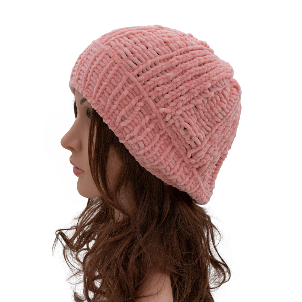 Velvety Soft Beanie Hat | Purple