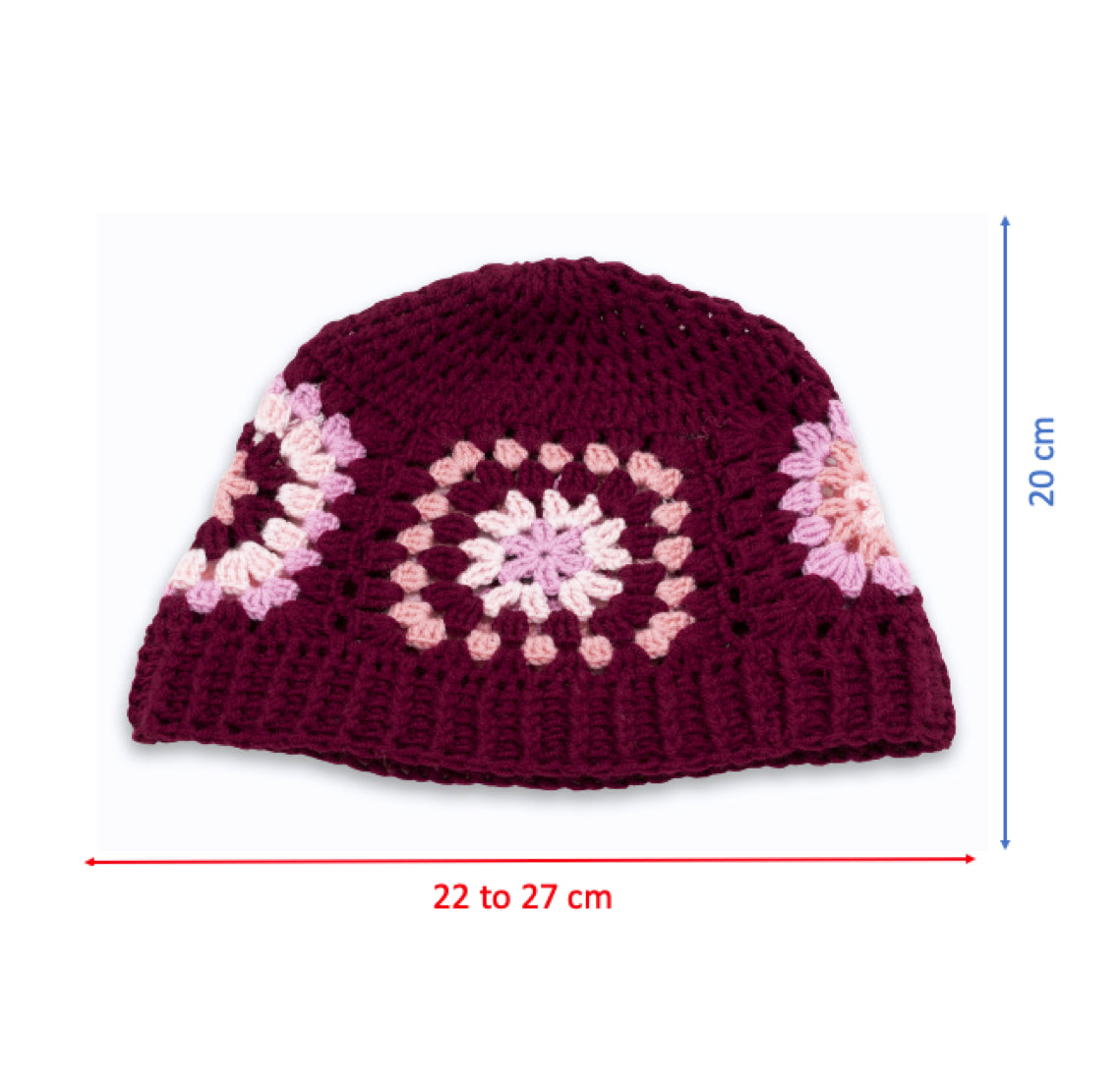 Granny Square Crochet Beanie Hat