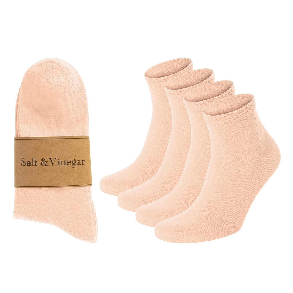 Bamboo Ankle Socks Set of 4 | Soft Colours | Size 4-7 & 7-11